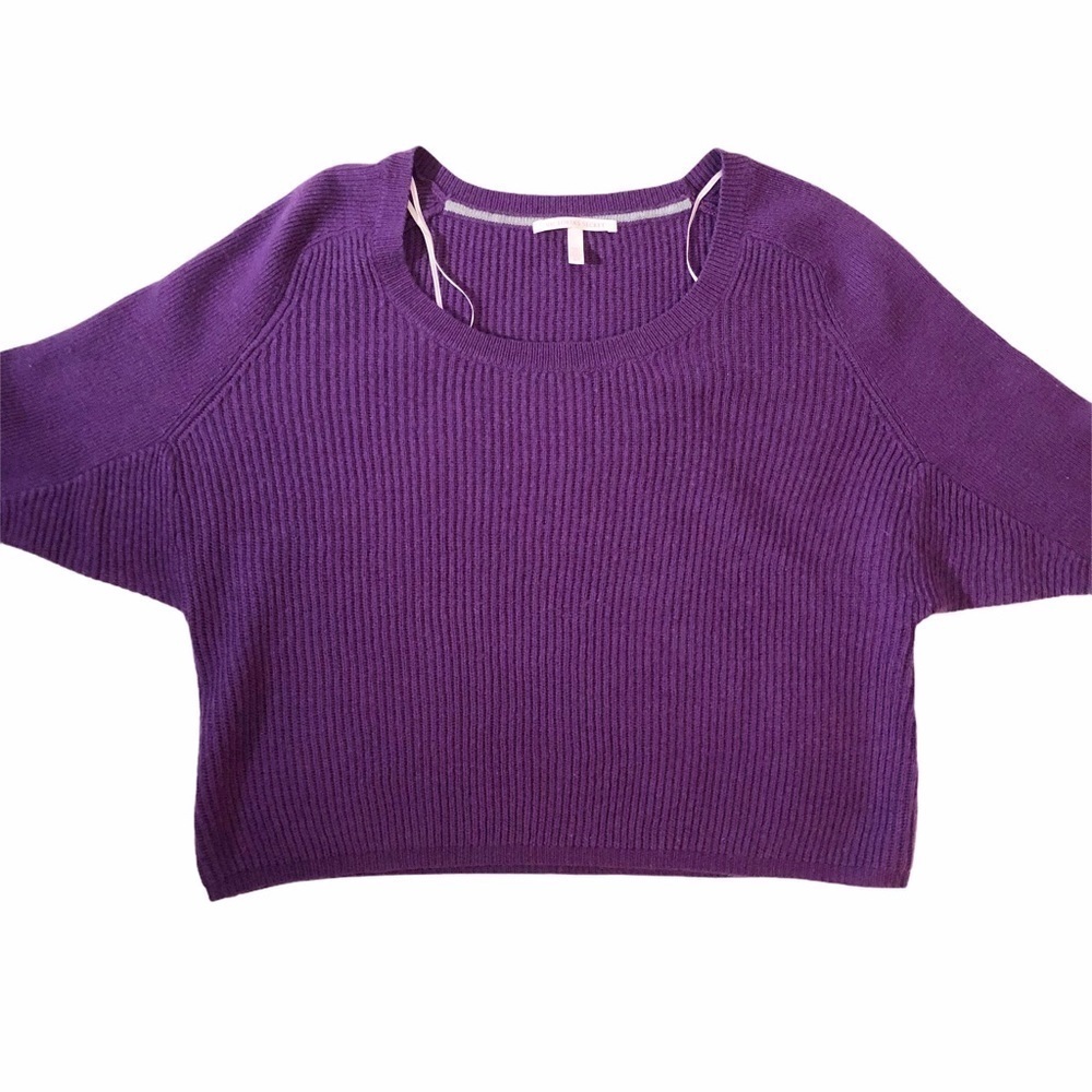 Victoria’s Secret Wool Blend Purple Ribbed Sweater Size Small - Picture 7 of 10